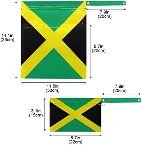 ZZXXB ג ' מייקה דגל עמיד למים רטוב השקית לשימוש חוזר בד חיתול רטוב יבש שקית עם רוכסן, כיס עבור נסיעות חוף בריכה מכון