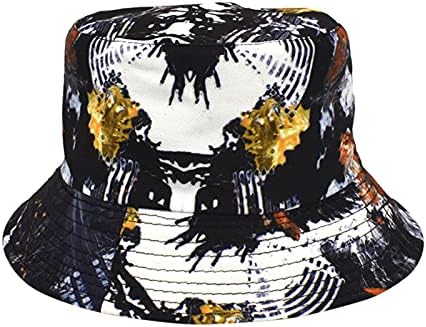 SANYEE דלי כובע יוניסקס מודפס הפיך כפול-צד ללבוש חיצוני שמש כובע לנשים, גברים, בני נוער בקיץ