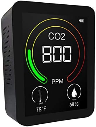 YDFXF CO2 מוניטור ניידת איכות אוויר צג גלאי, איכות אוויר מקורה Ppm פחמן דו-חמצני/לחות/טמפרטורה מעלות C/F מטר הבוחן גלאי,