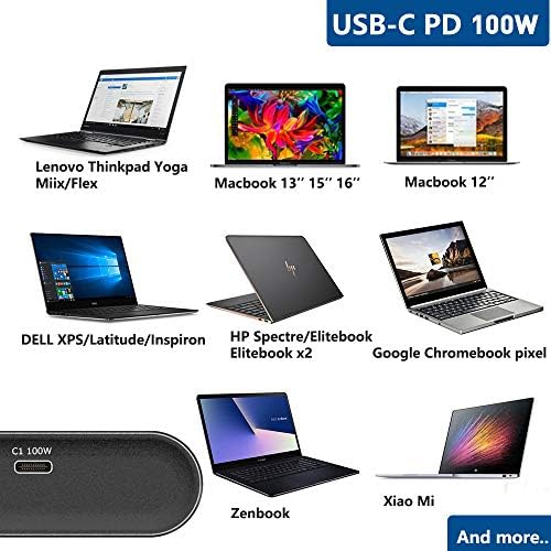 HelpersLab 30W, 100W Dual USB-C בנק כוח מטען נייד עם PD3.0 PPS QC3.0 תואמים עבור MacBook 12,MacBook Pro 13 15.4 16,