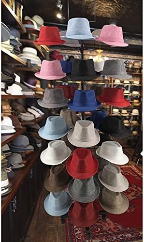 GUORRUI-חתונה שטיח מסתובב עומד כובע, כובע מדף תצוגה, חנויות פאות הקסדה ארגונית מדף W/גלגלת השתמש המוסך, הלבשה, חנויות