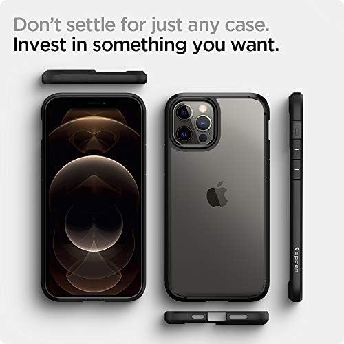 Spigen Ultra Hybrid תוכנן עבור iPhone 12 Pro מקס מקרה (2020) - שחור מט