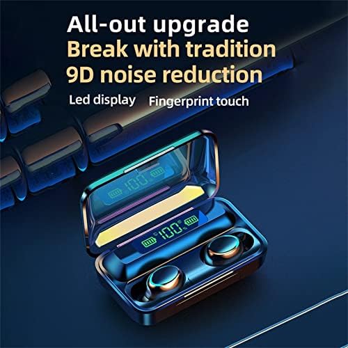 KeyiwaA חכם אוזניות, אוזניות אלחוטיות Bluetooth Binaural HD קורא 5.0 ספורט אוזניות USB לטעינה אוזניות נייד 1200mAH עם