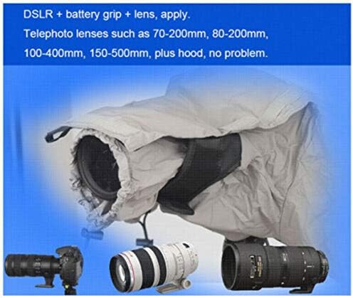 NYLGKDMM עדשת המצלמה צילום עמיד למים כיסוי גשם Canon Nikon Sony, Pentax DSLR SLR גשם שרוול הגנה מעיל גשם - 3 צבעים (צבע