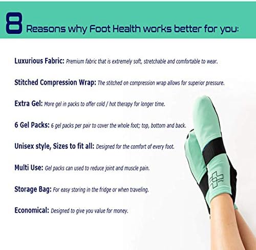 חם / קר טיפול גרביים - 6 חבילות ג ' ל / זוג - דחיסה רצועת Plantar Faciitis - תמיכה לקשת רגל, הקלה על כאב - נוירופתיה
