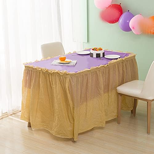 1 יח ' חד פעמיות שולחן עוקפת מלבן השולחן חצאיות שולחן מסיבת חתונה כיסוי שולחן מסיבת יום הולדת קישוט