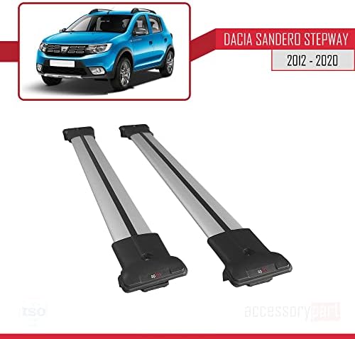 accessorypart לחצות רף Dacia Sandero Stepway 2012-2020 גג מתלים הרכב המובילים מטען המנשא פסים אפור