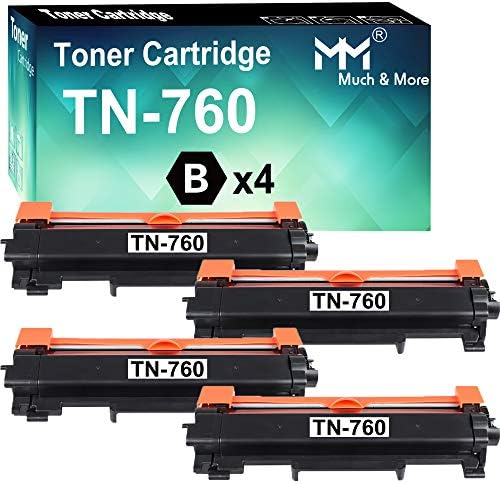 מ מ הרבה & יותר תואם מחסנית טונר החלפה עבור האח TN760 TN-760 TN 760 בשימוש עם DCP-L2550DW HL-L2350DW L2370DWXL L2395DW