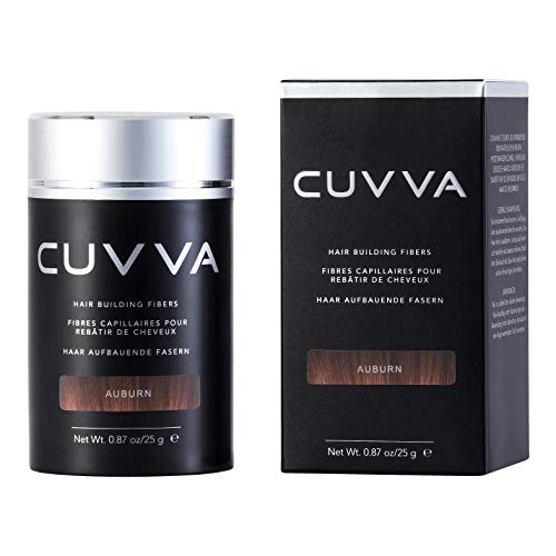 CUVVA שיער בניית סיבי עבור שיער דליל (אפור) - קרטין נשירת שיער קונסילר - שיער עבה יותר ב-15 שניות - 0.87 עוז - בקבוק