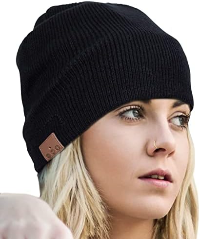 Sweda אלחוטית Bluetooth ביני כובע שחור החורף מוסיקה ביני כובע