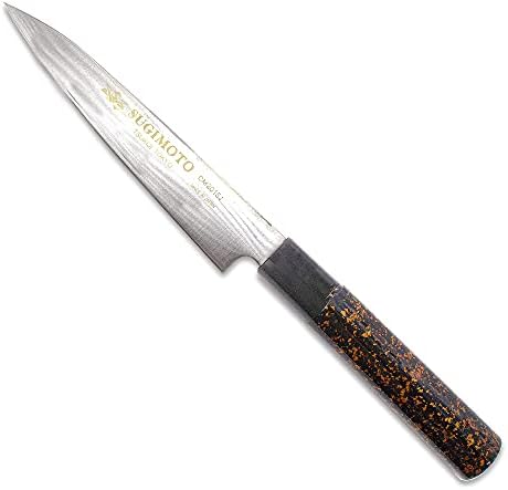 Urushi קטנוני Hocho לכל מטרה יפני מסורתי פירות Hocho סכין, עלי-זהב סיום